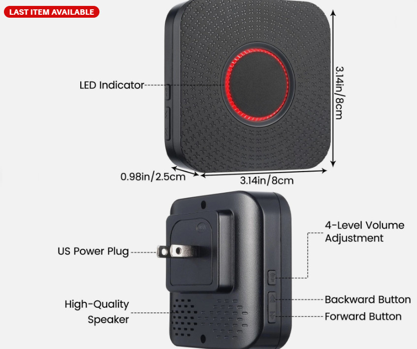 Smart Wireless Doorbell Chime, Compatible with Ring & Blink & Google Nest Vid...