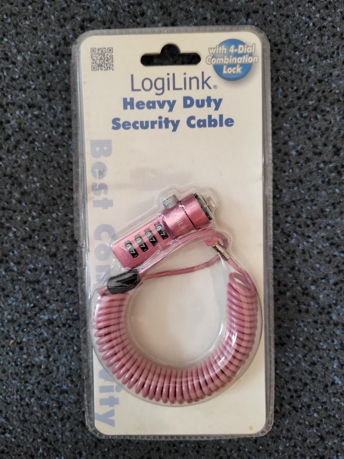 Number Cable Lock for Laptops and Other Devices, Four Digit Password, Laptop