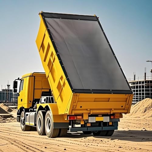 7' x 12' Dump Trailer Tarp [18oz] Heavy Duty Dump Truck Mesh Tarp with