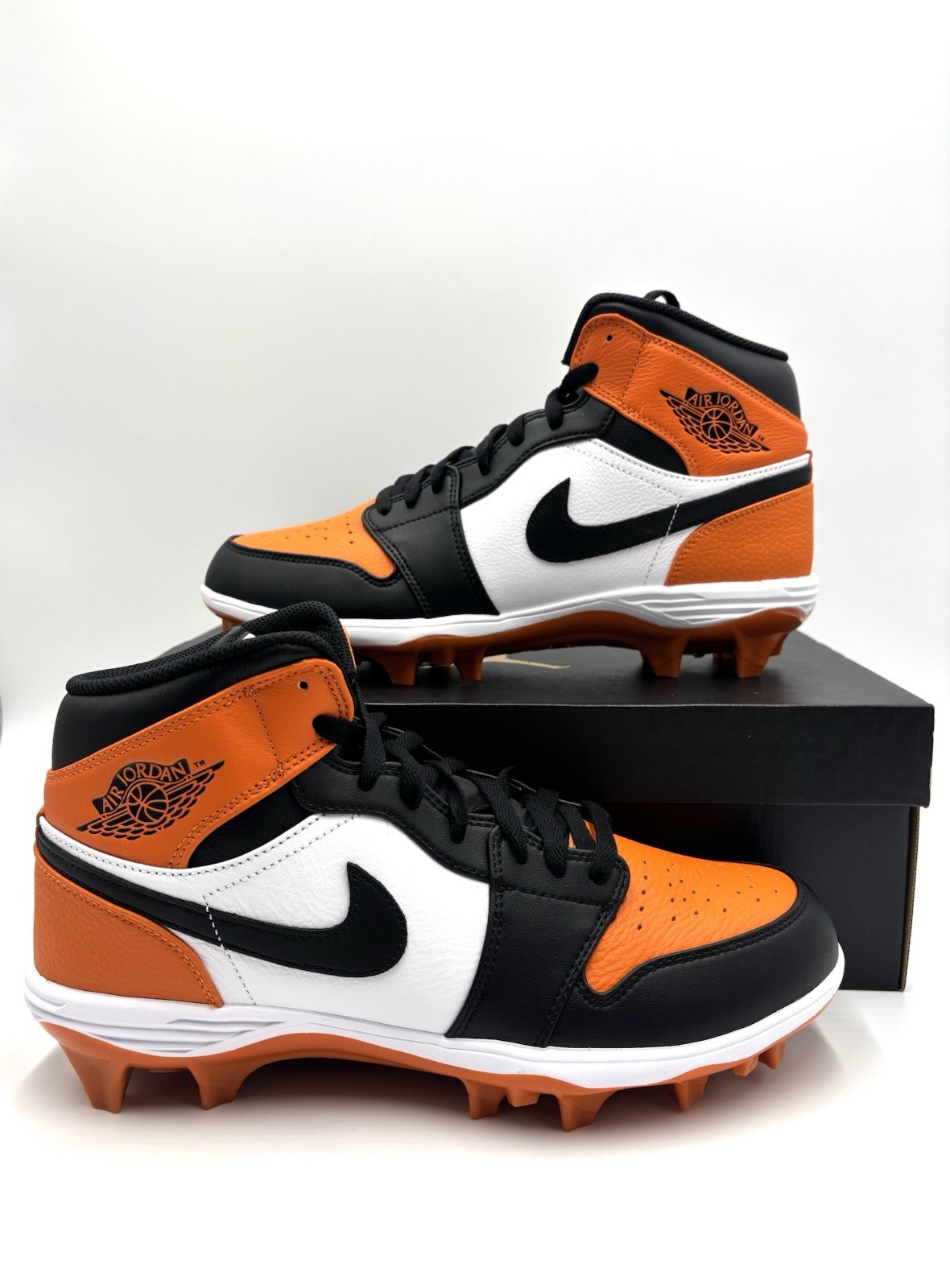 Nike Air Jordan 1 Mid TD Shattered Backboard Football Cleats FJ6805-801 Size 11