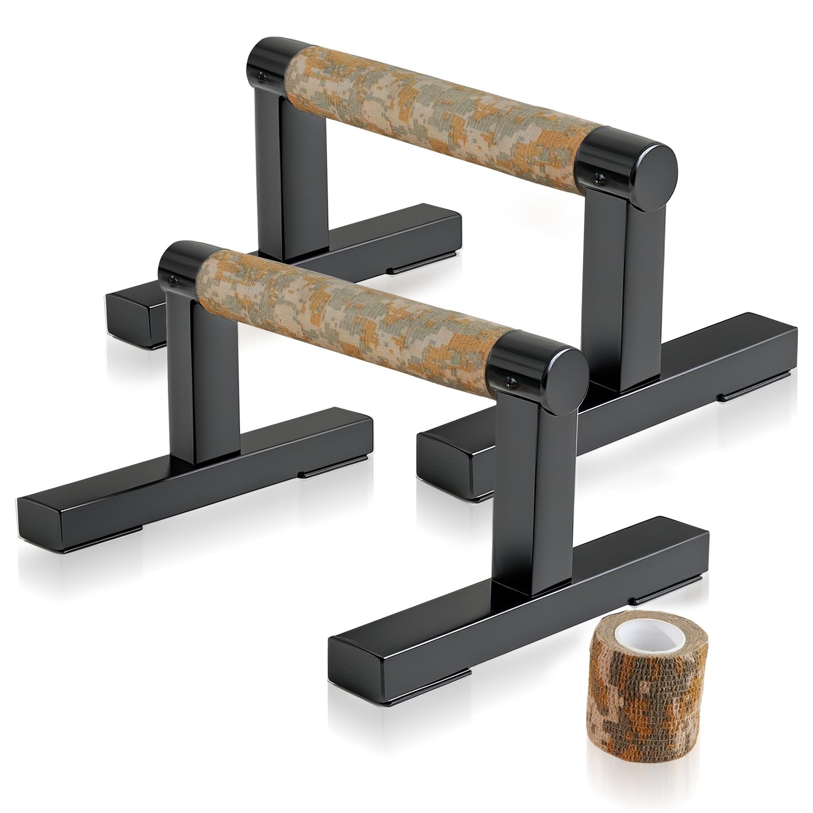 Wooden Calisthenics Parallettes Bars, Push up Handles Floor, Strength Trainin...