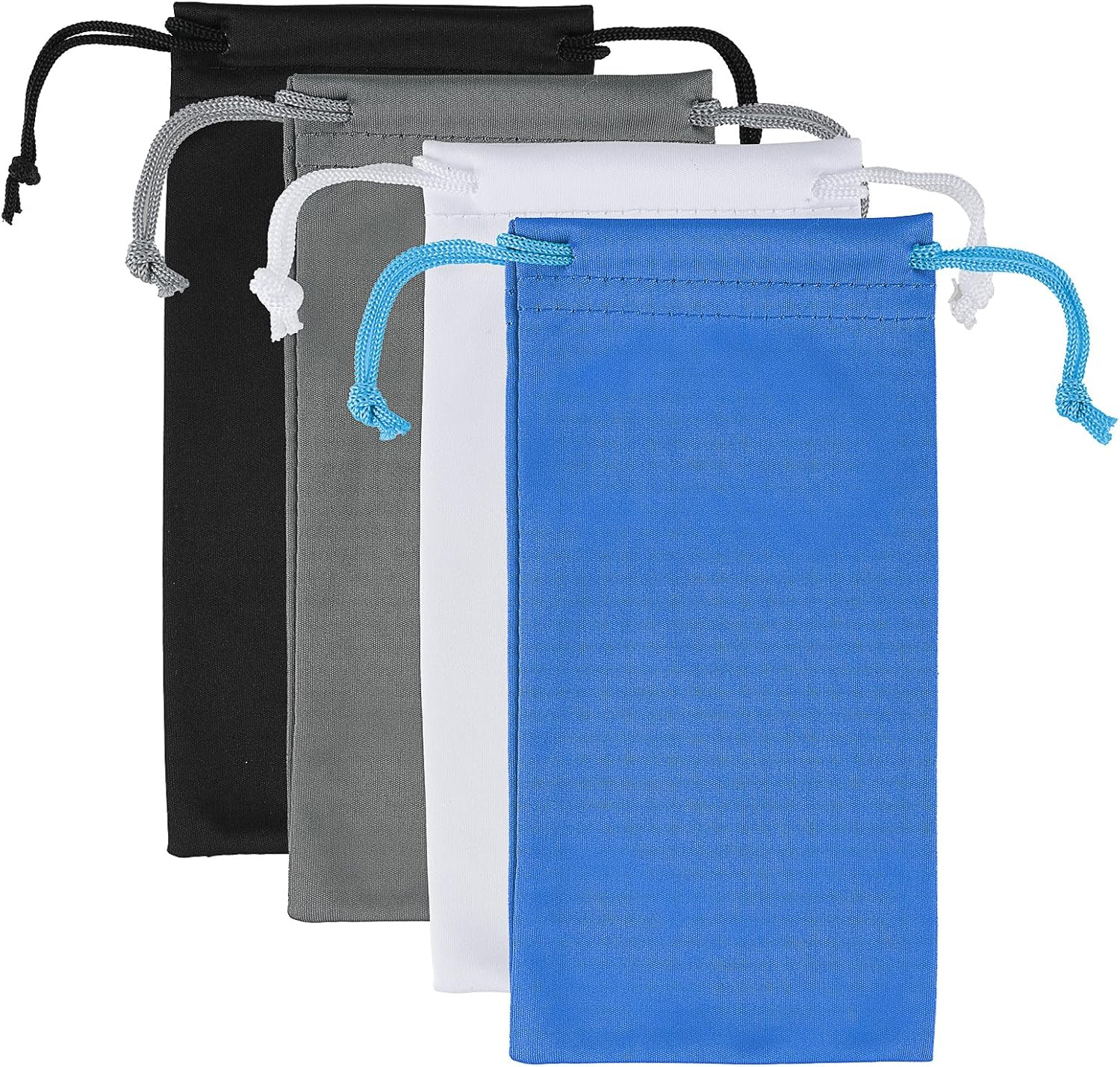 4Pcs Glasses Pouch Microfiber Soft Sunglasses Pouch Eyeglass Pouch With Drawstri