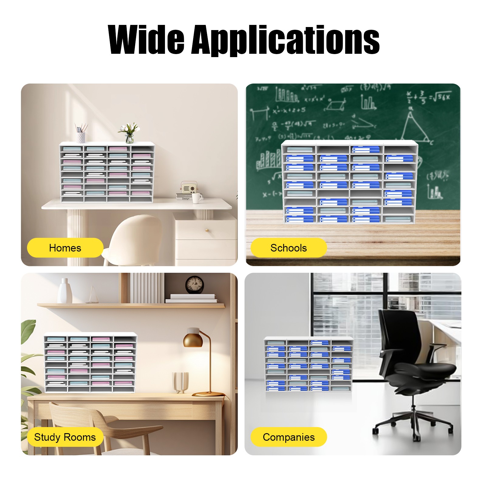 36 Compartment Literature Organizer Desktop File Holder Office Mailbox 80kg