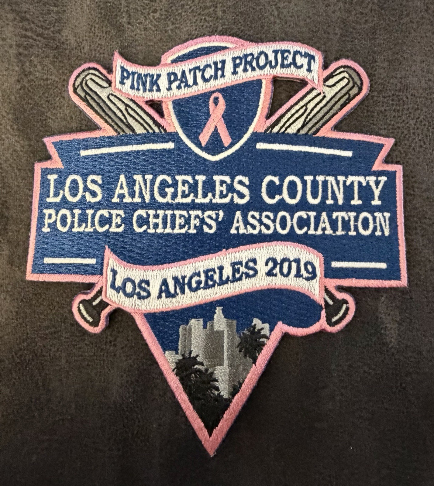 California Pink (Cancer Awareness) Patch. Los Angeles County Police Chiefs’