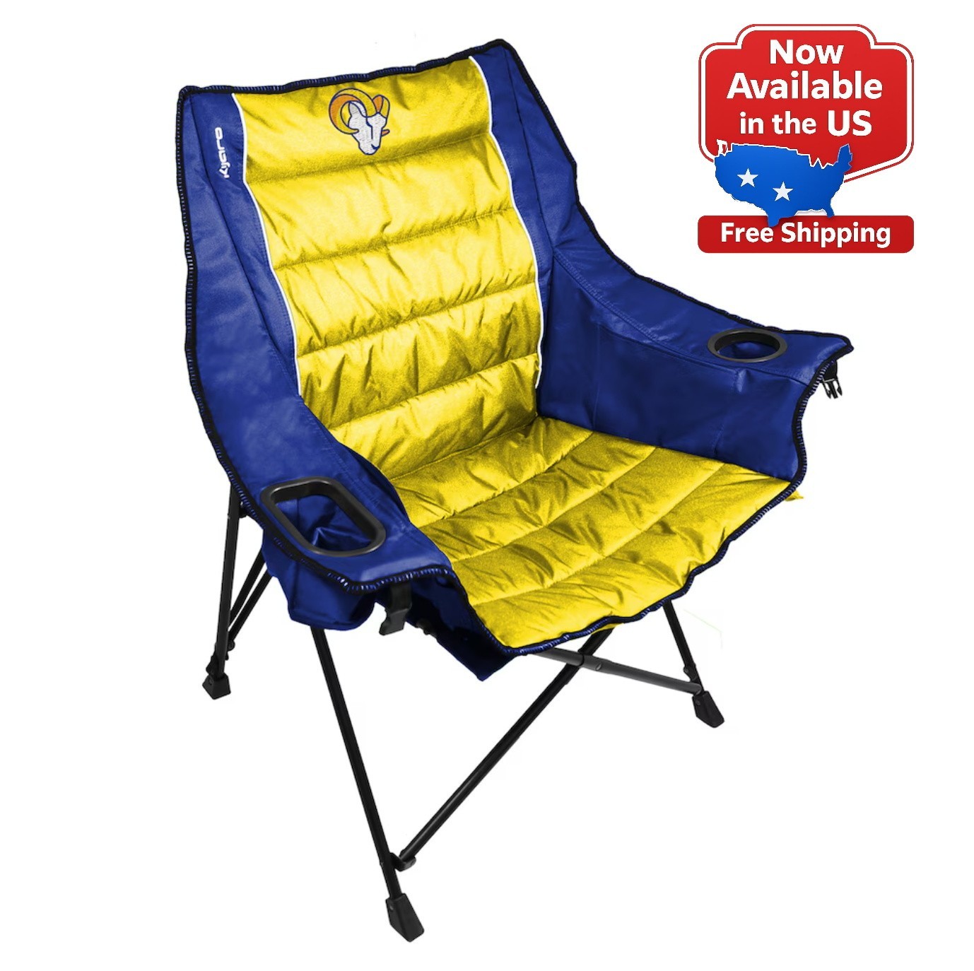 Los Angeles Rams Kijaro Quilted Club Pro Chair