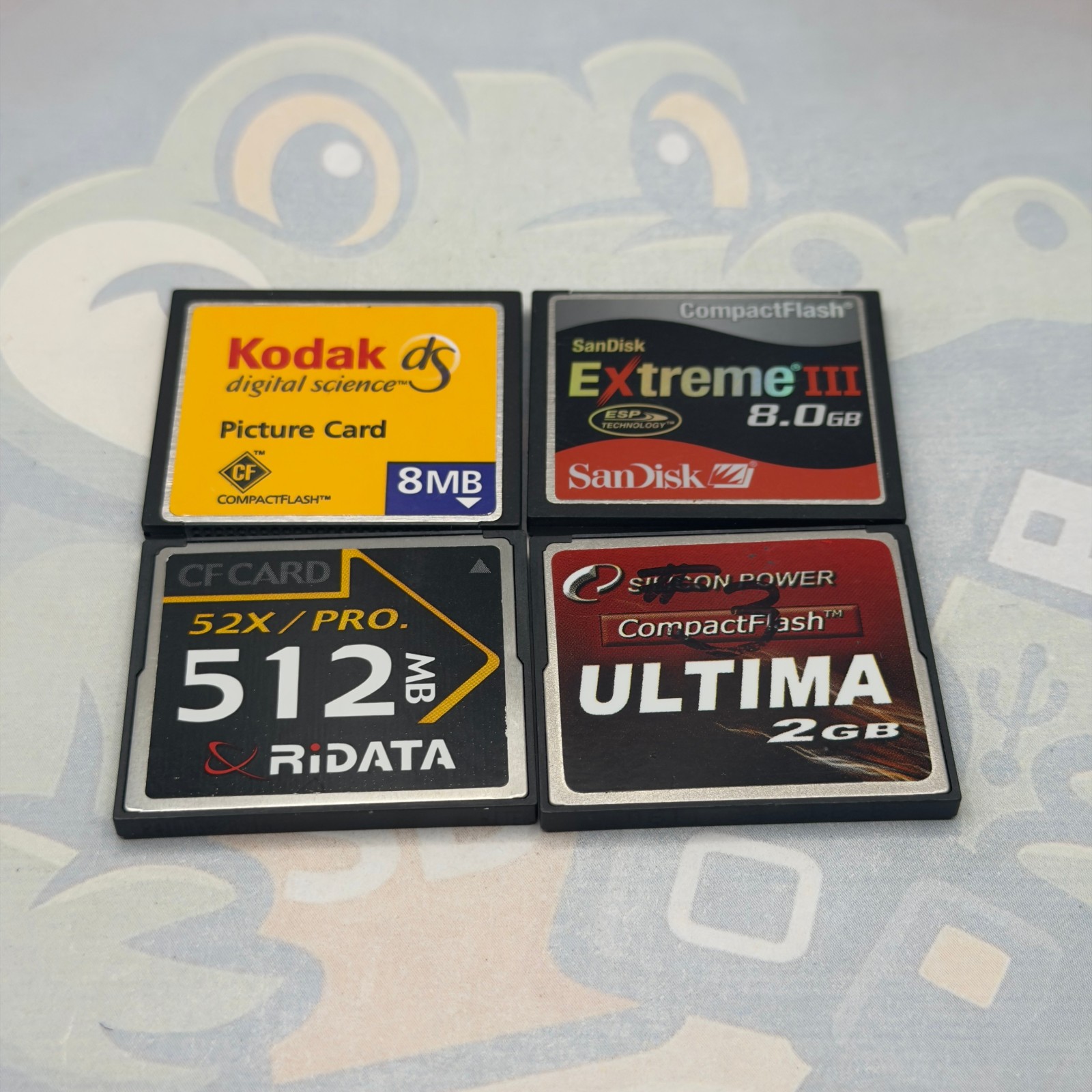 LOT of 4 Compact Flash - Various Sizes - Various Brands - Untested  - GC902