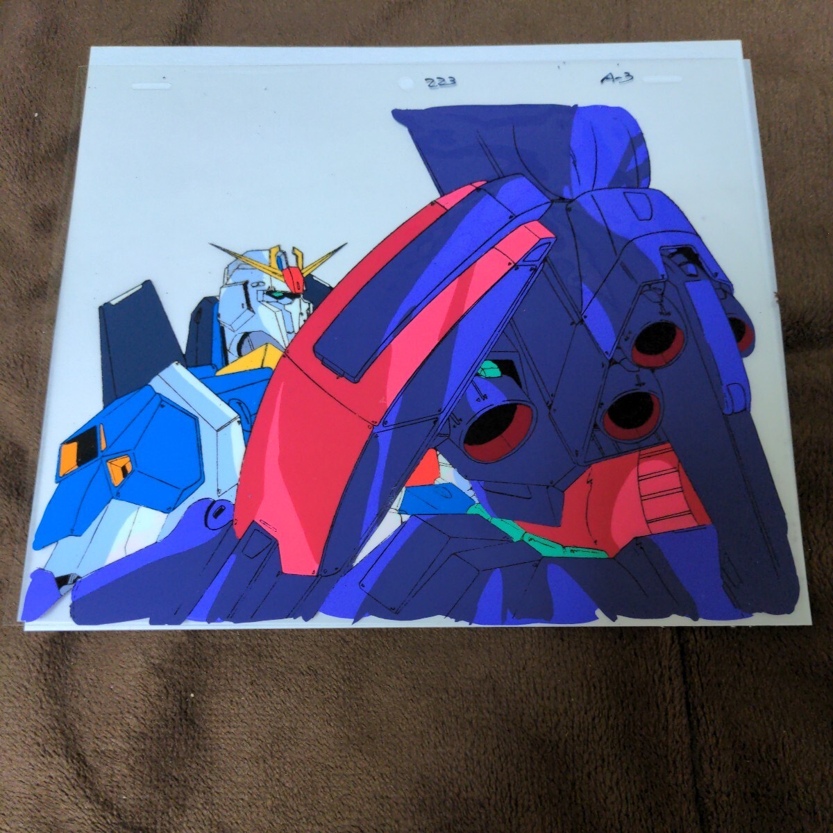 Vintage 1985 Z Gundam Original Cel No Vinegar Smell No Warping Faded Trace Line