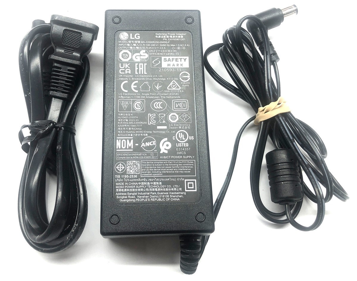 Genuine LG Soundbar AC Adapter Power Supply MS-Z2000R250-050D0-P 25V 2.0A 50W