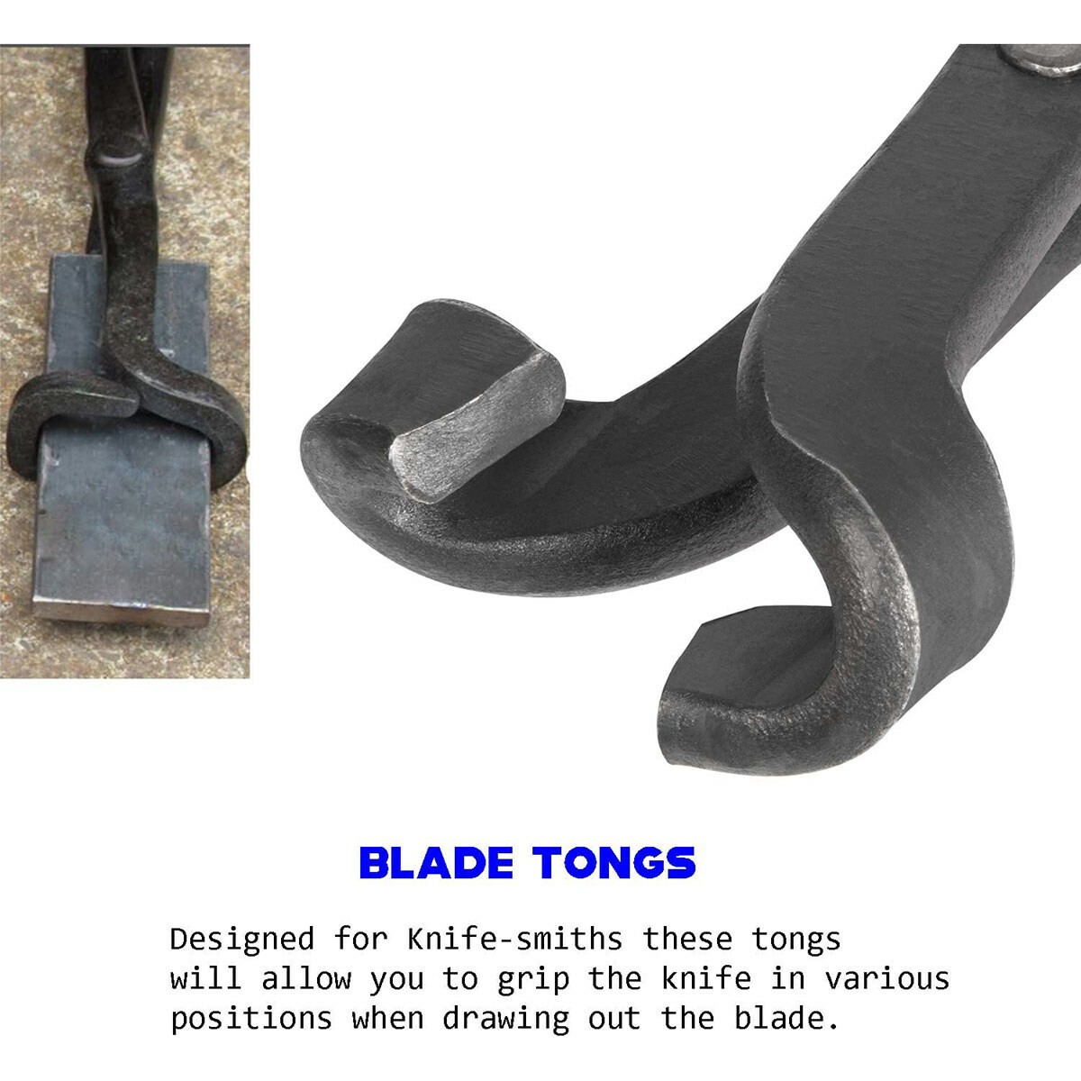 Knife Making Blacksmith Tongs Set 4pcs Forge Bladesmith Tools for Beginners