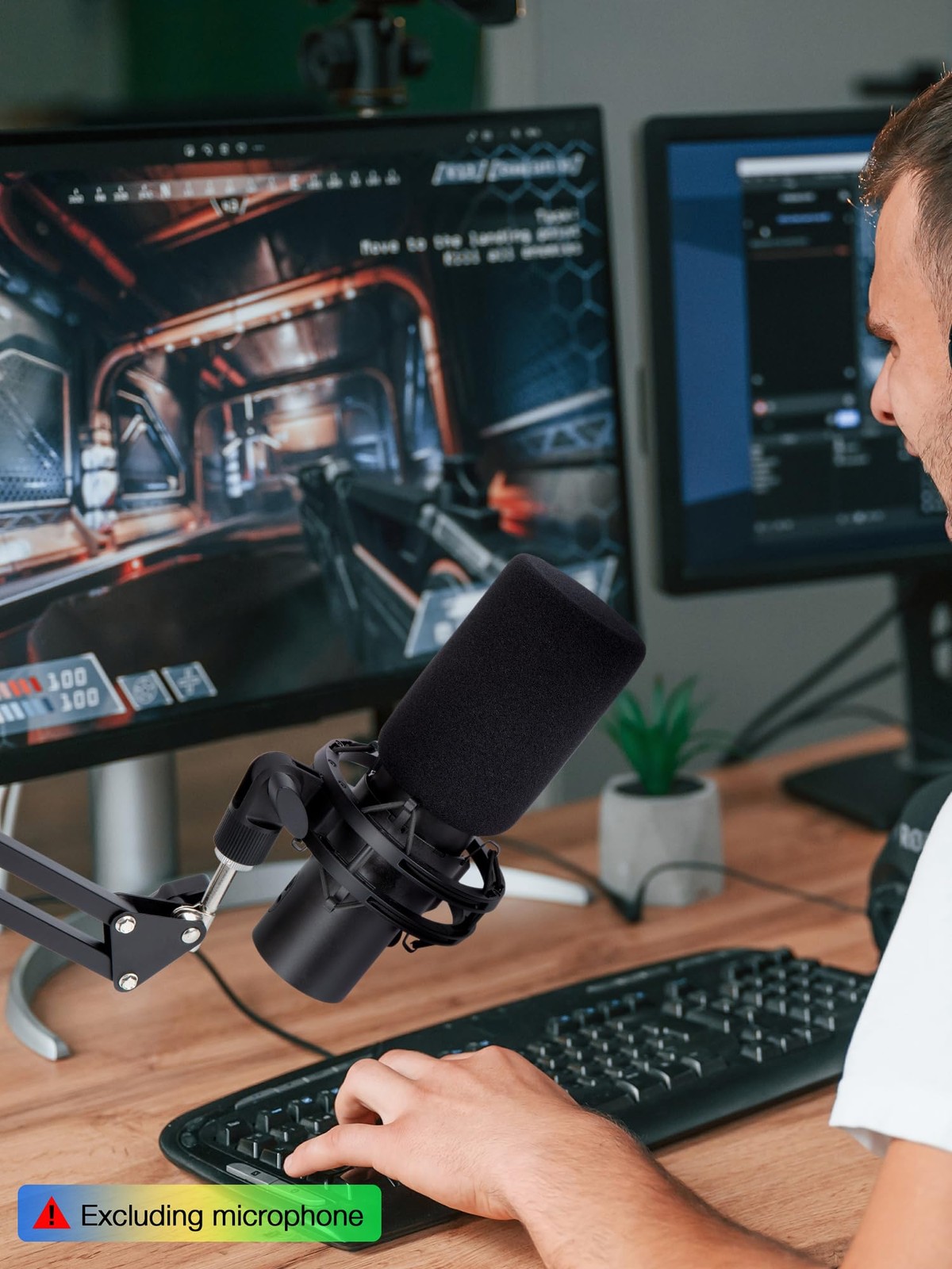 QuadCast 2 Pop Filter Windscreen Compatible with HyperX QuadCast 2 Microphone...