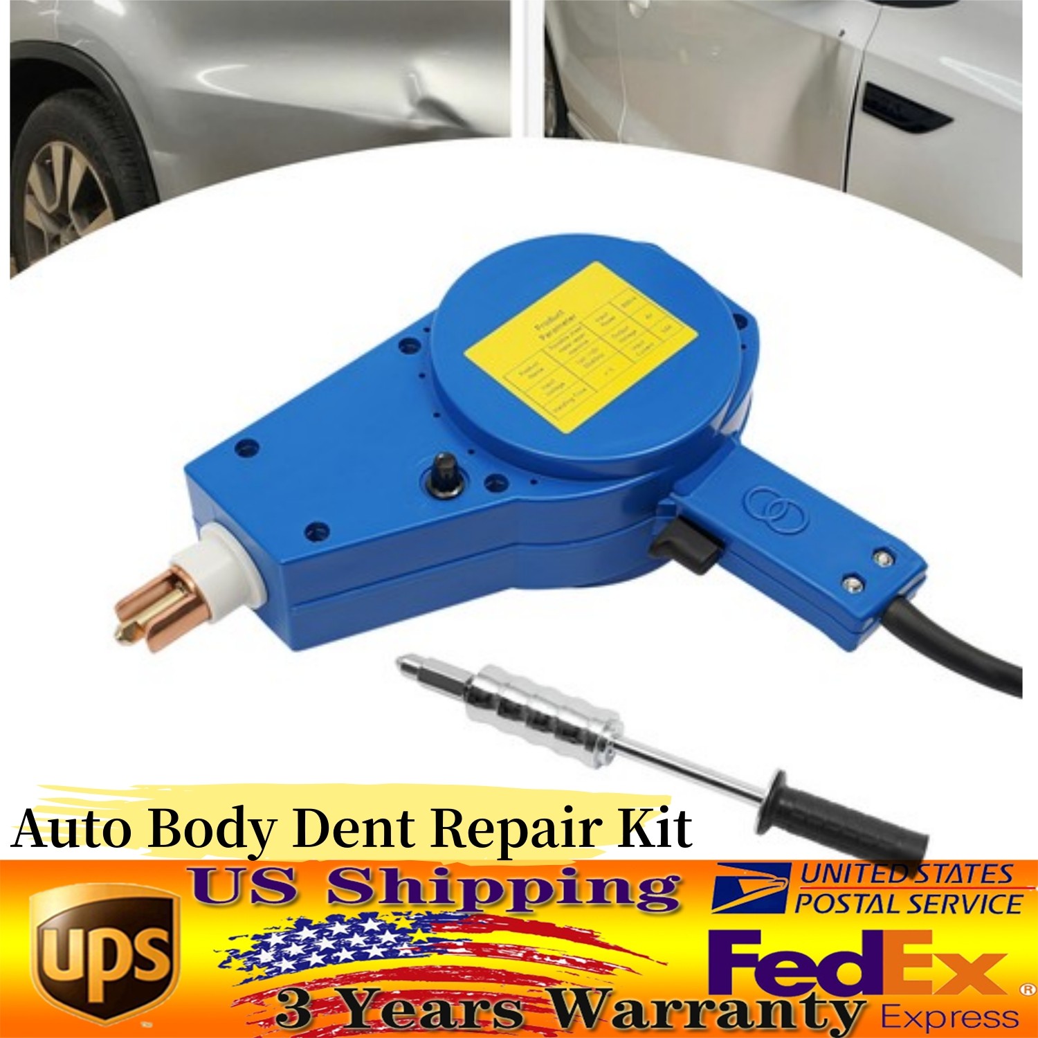 Auto Body Dent Repair Kit 800VA Electric Stud Welder Gun with Puller Hammer NEW