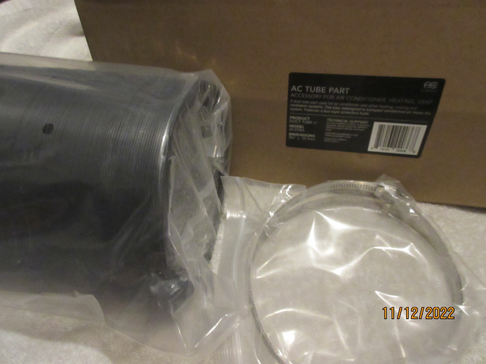 NEW IN BOX Infinity AC Tube Duct Part 6” X 25’ AI-DTA6 4 Layer Protection Build