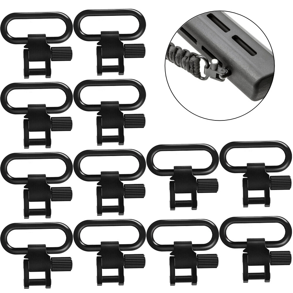 2-8Pcs 1.25" Rifle Gun Sling Swivels Quick Detach Heavy Duty Steel Swivel Set