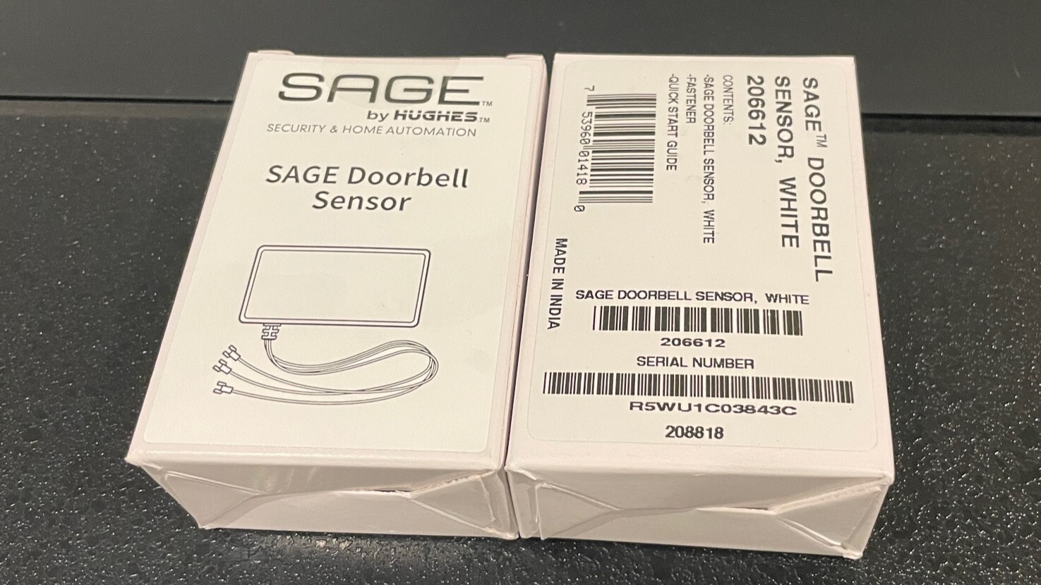 New Sage by Hughes Doorbell Sensor, White-Model: 206612 - Home Security - 2 Pack