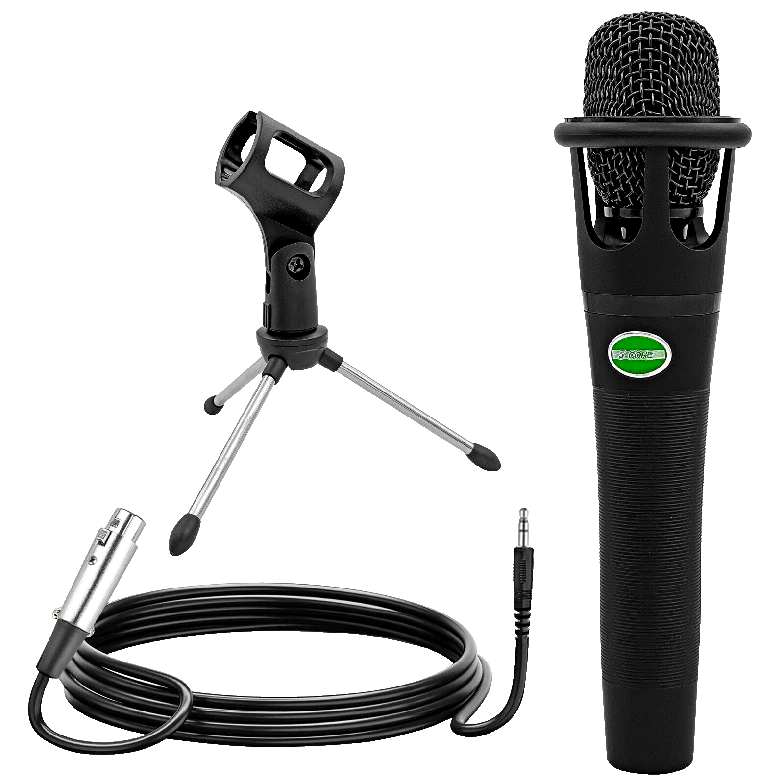 5Core Podcast Mic Vocal Desktop Microphone XLR To Aux 3.5mm Interview +Stand
