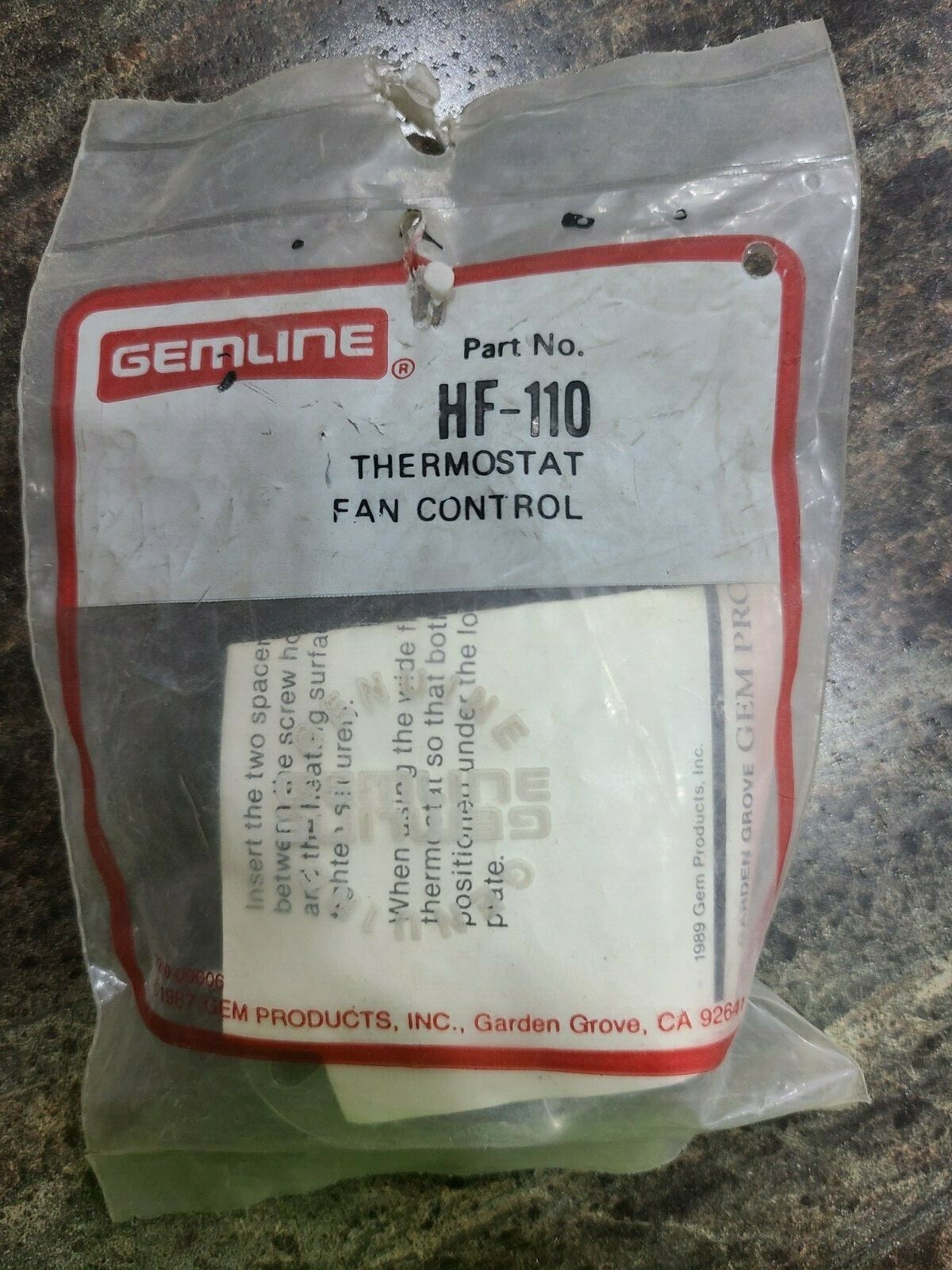 Gemline HF-110 HF110 Thermostat Fan Control BRAND NEW ~ FREE SHIPPING