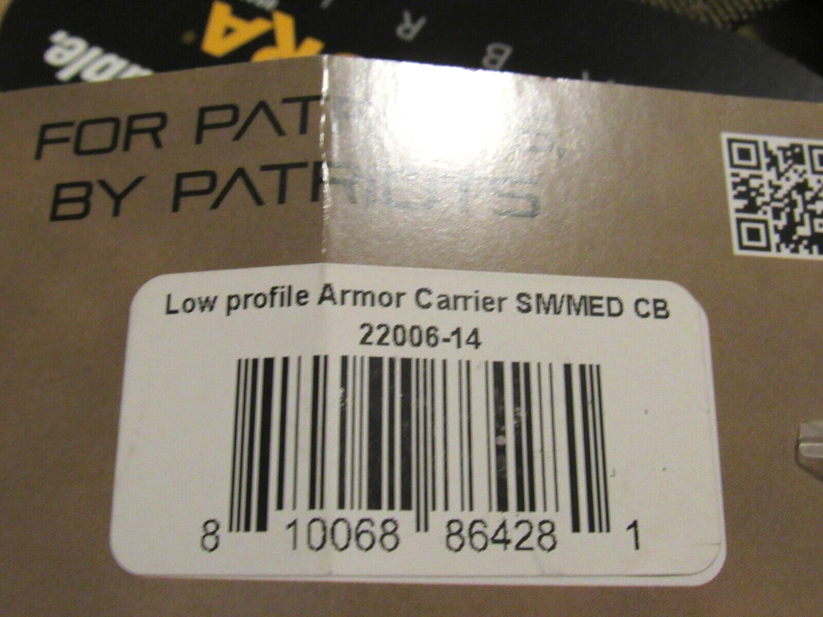 Tactical Tailor Low profile Armor carrier Small Medium Brown vest only