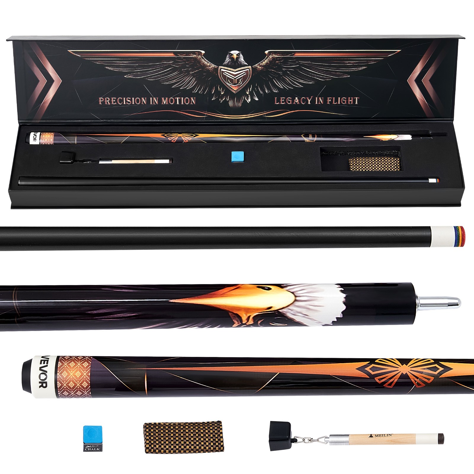 VEVOR Pool Cue 58 inch & 19 oz Canadian Maple Wood Billiard Cue Stick