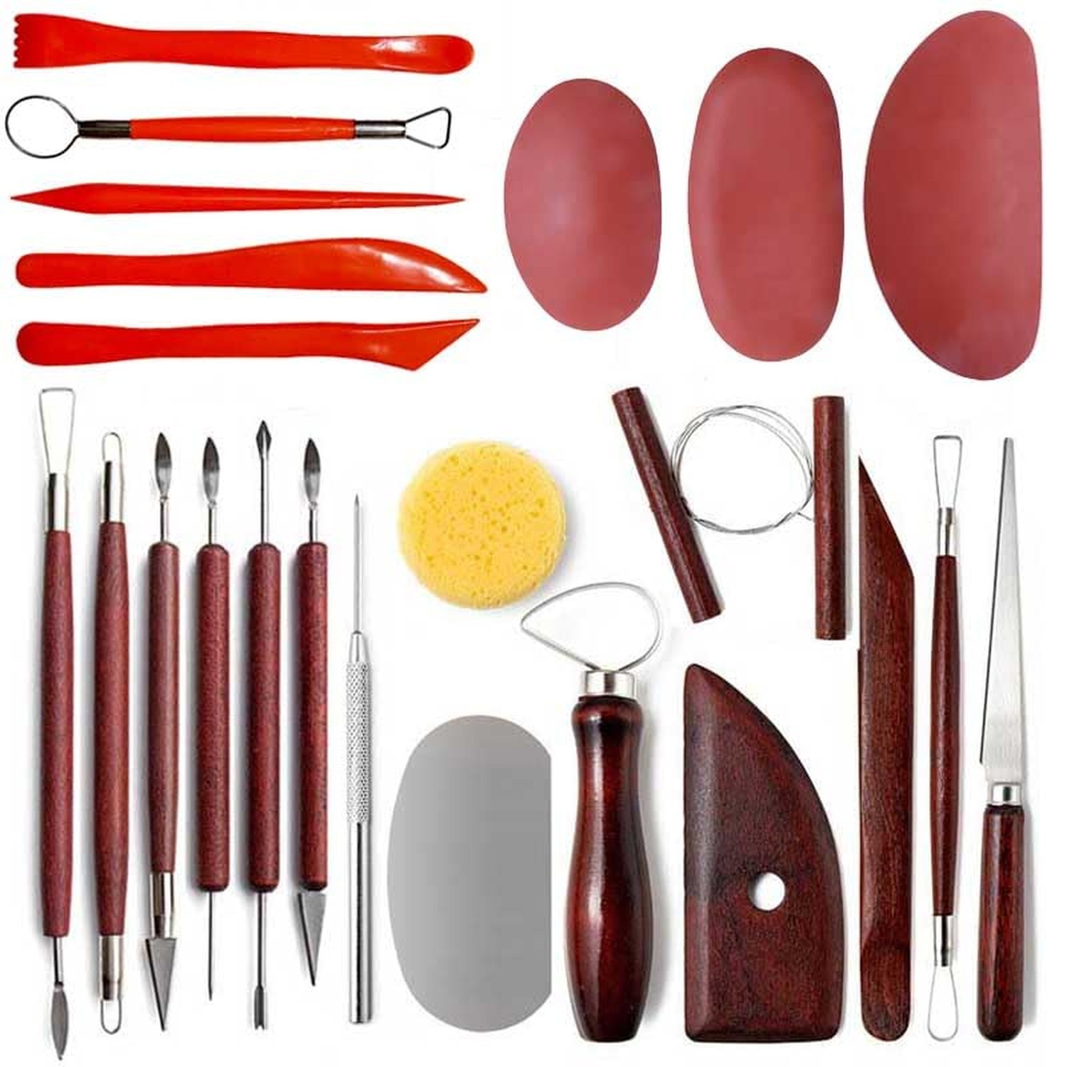 Langqun Clay Sculpting Tools,23Pcs Pottery Tools Kit, Polymer Clay Tools,Pott...