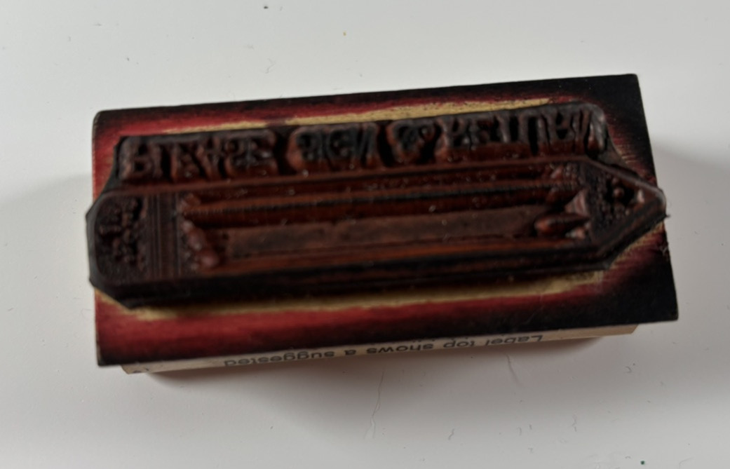Please Sign & Return Rubber Stamp 1985 Hero Arts