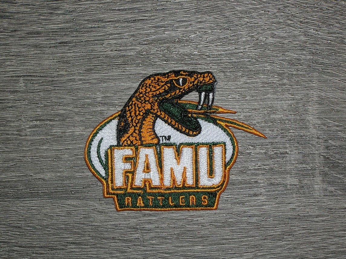 Florida A&M FAMU Rattlers University Embroidered Iron On Patch 3.25" x 2.5"