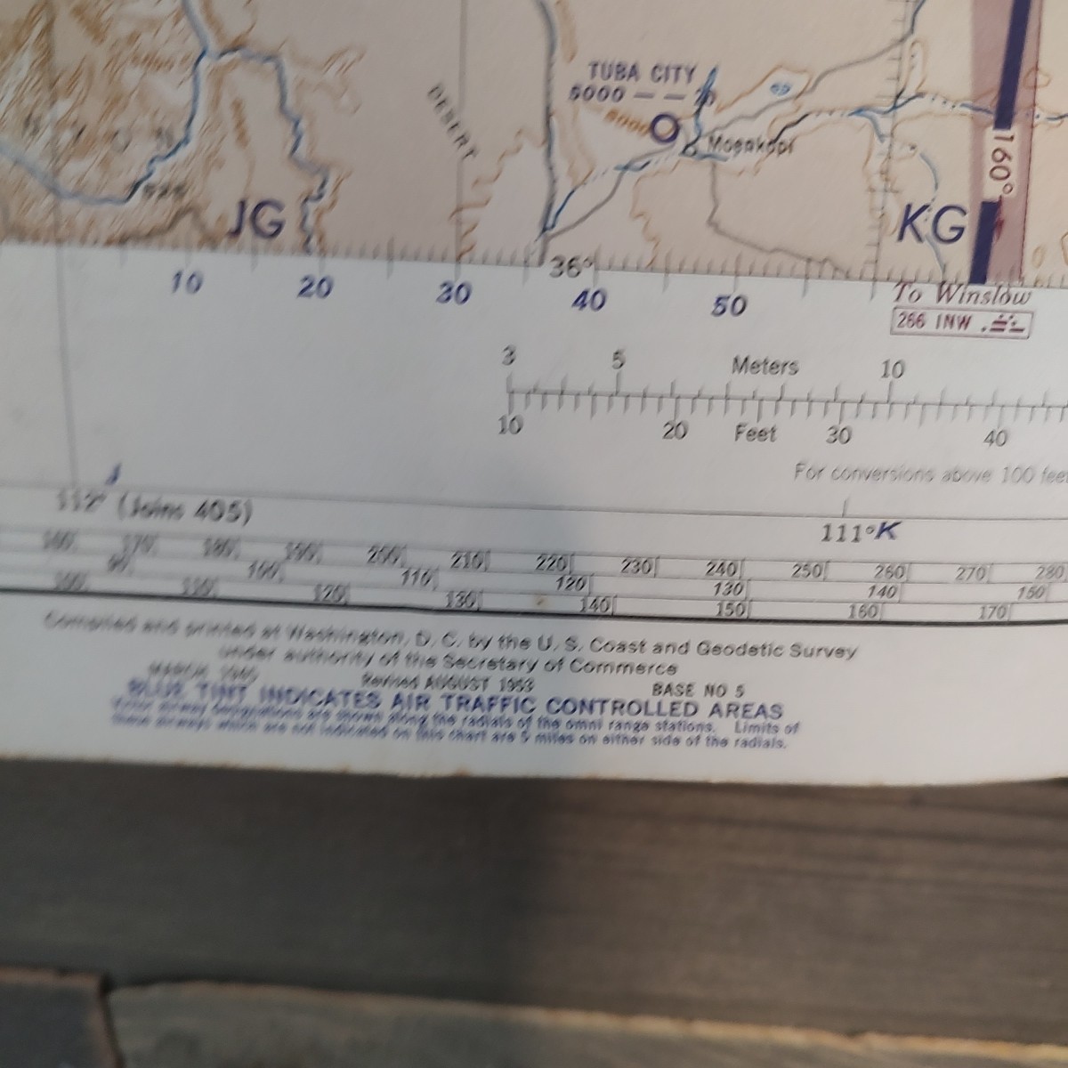 World Aeronautical Chart Map BRYCE CANYON 1953 USAF Edition 2 Sided