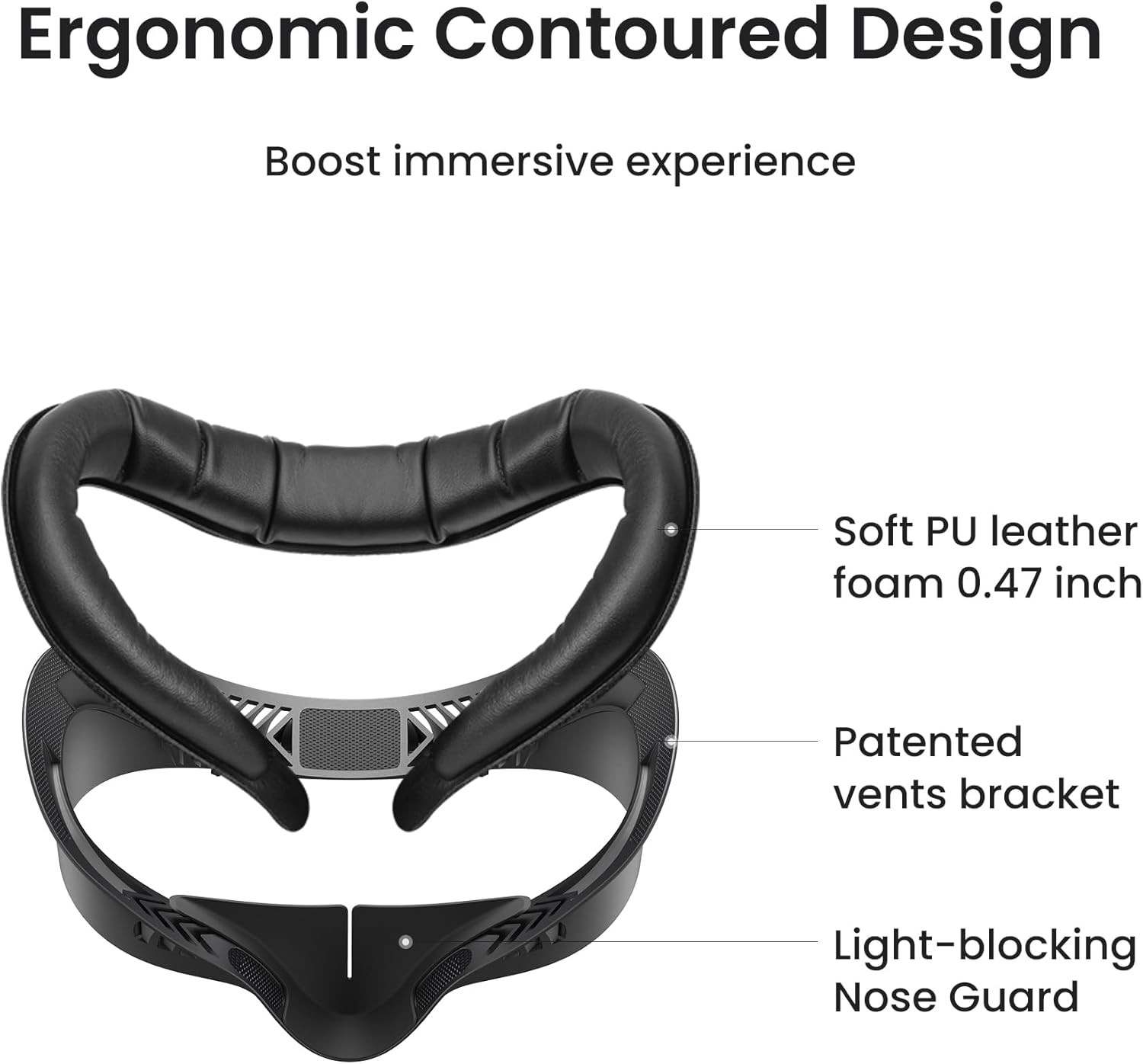 KIWI design V4 Facial Interface Face Pads Compatible with Oculus/Meta Quest 3S,
