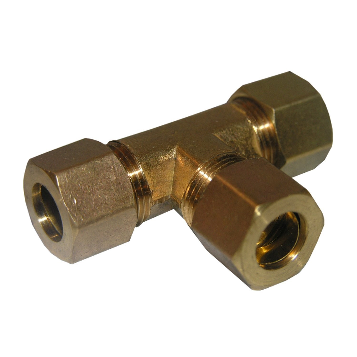 LASCO 17-6449 1/2-Inch Compression Brass Tee 0.5 Inch
