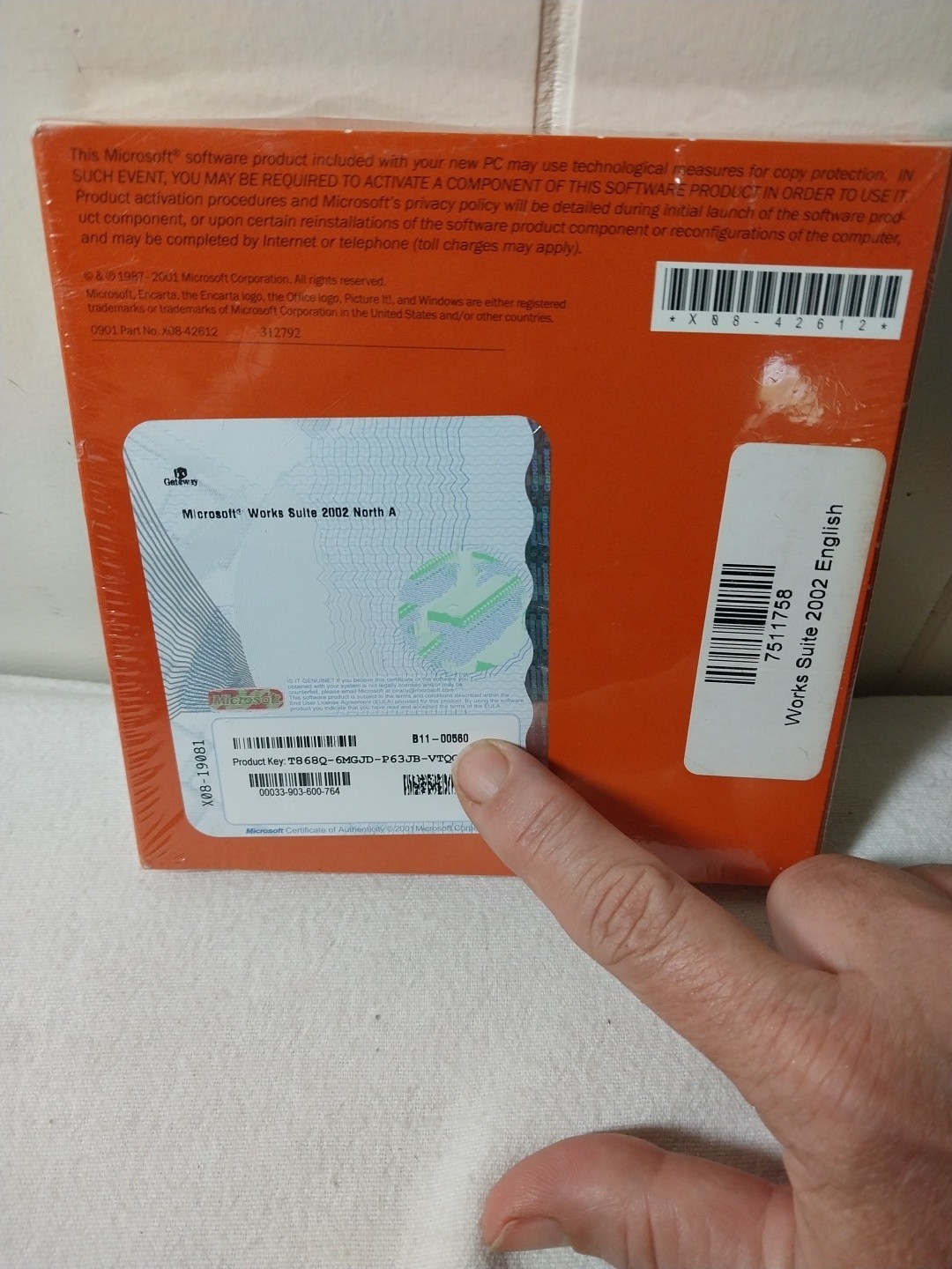 Microsoft Works Suite 2002 Software CD with Product Key ~ Brand New Sealed