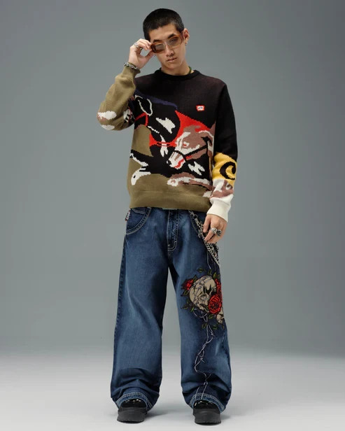 JNCO Jeans $140 Store Credit - Karatz skull and Roses Majestik Hellfire 36 34 32