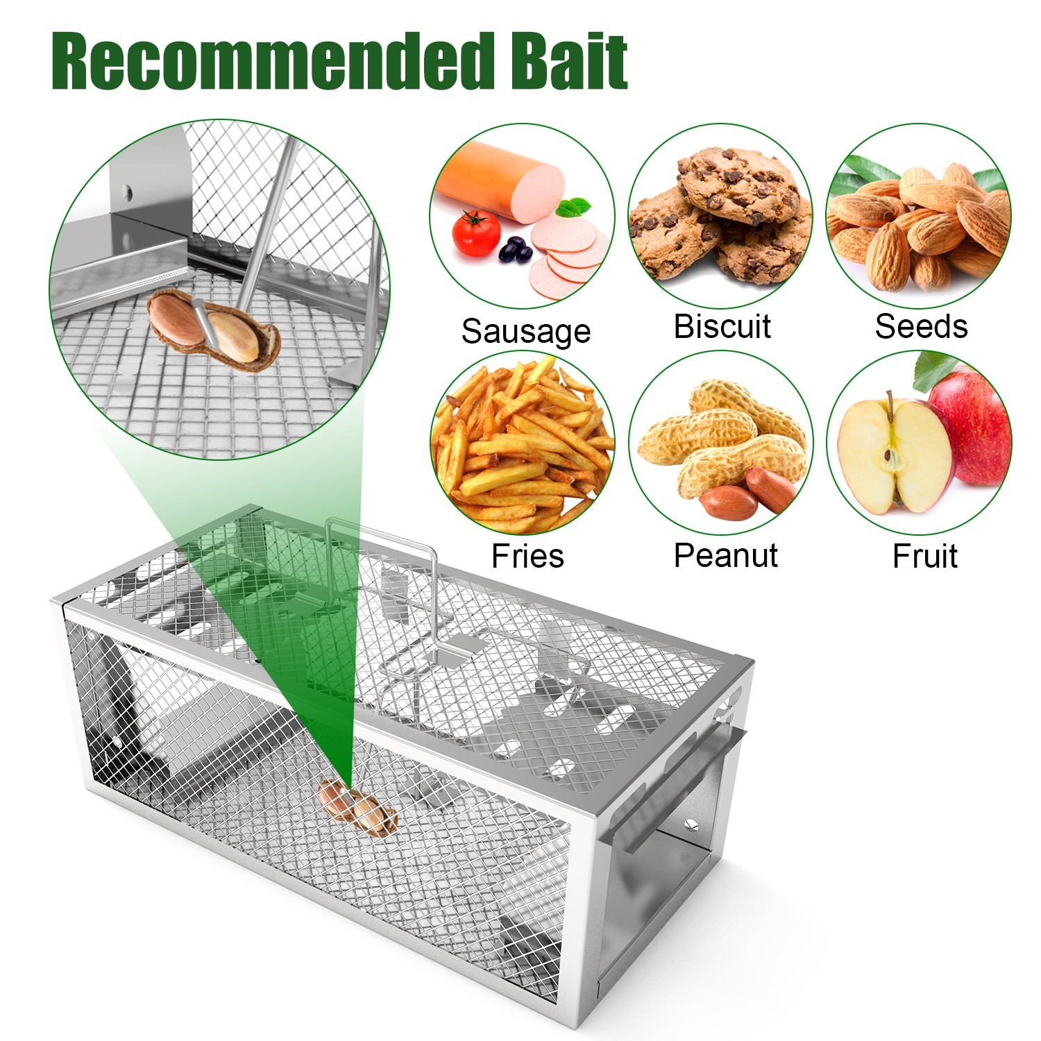 2Pcs Humane Live Mouse Traps Automatic Continuous Catching Rat Trap for House