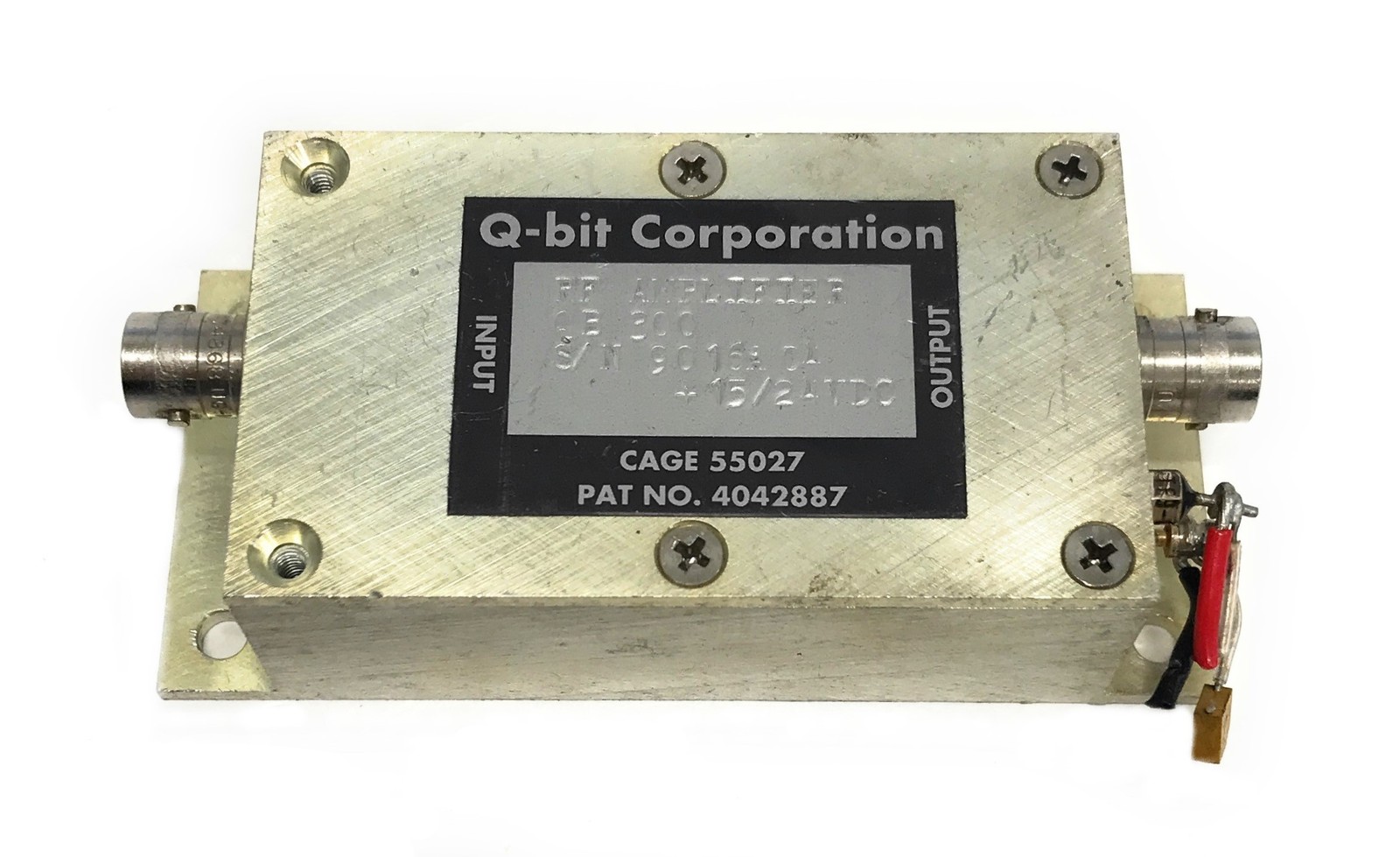 Q-Bit Corporation QB-300 RF Amplifier 1–300 MHz Broadband Gain Block BNC Female