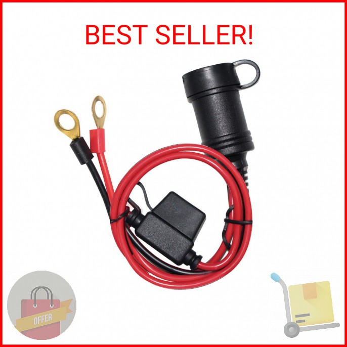SPARKING 3FT Car Female Cigarette Lighter Plug Socket to Eyelet Terminals 12V Ex