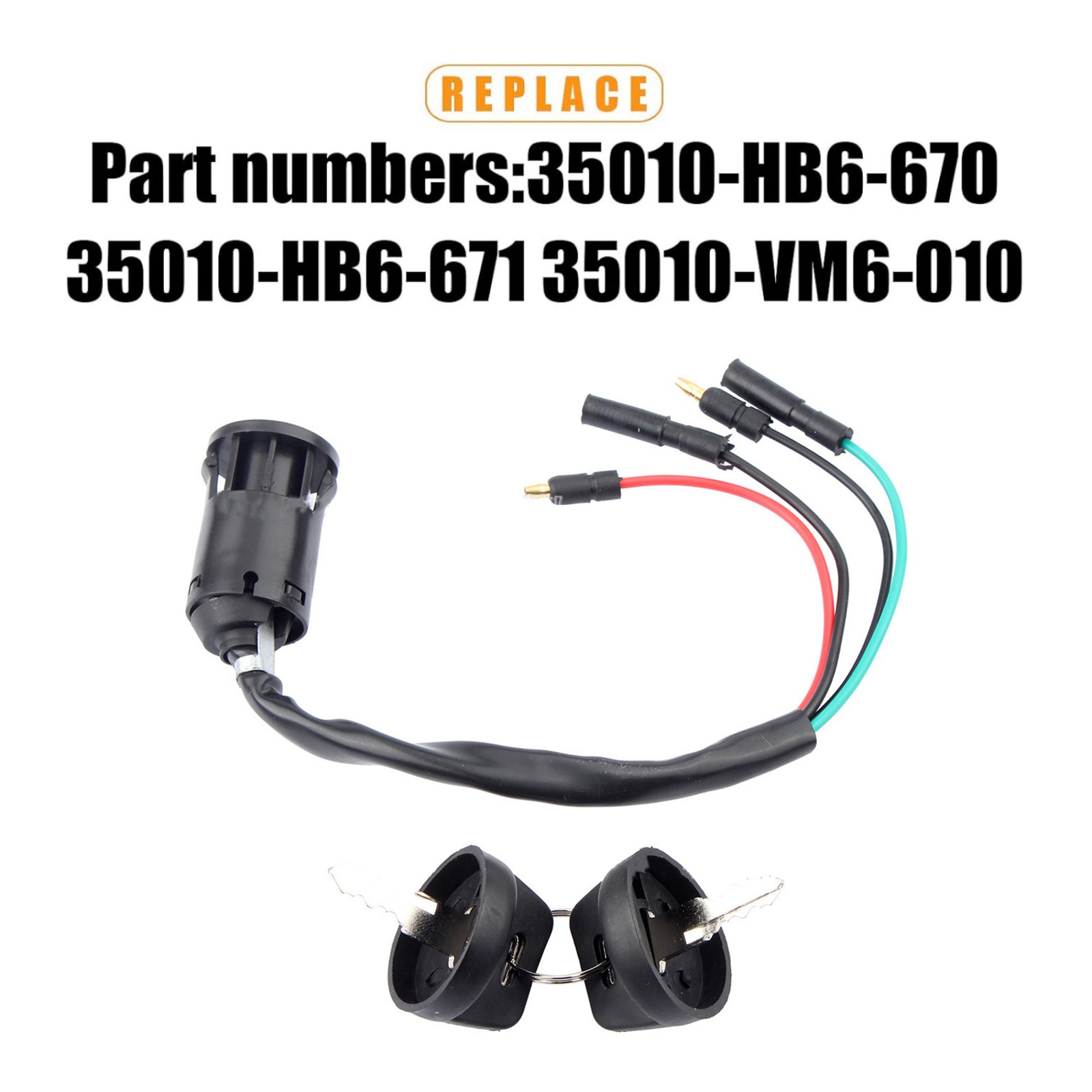 Ignition Switch Replacement 35100-VM6-680 For Honda ATC125M 1985 through 1987