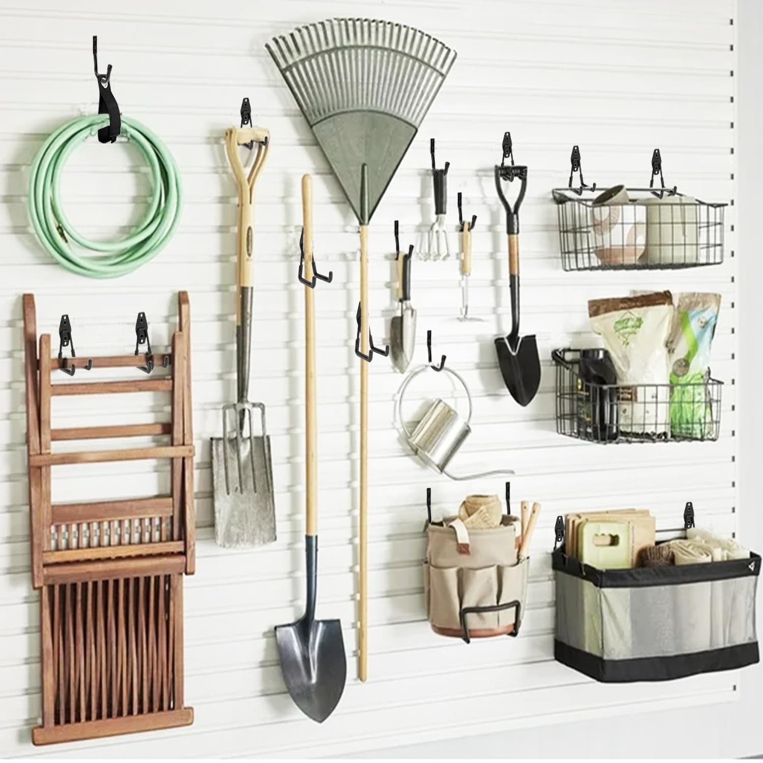 Garage Hooks, 14 Pack Garage Storage Hook Heavy Duty Solid Steel Wall Hooks, ...