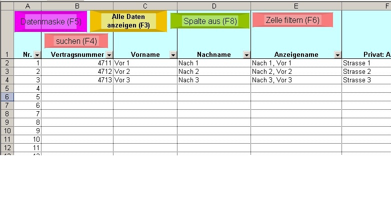 Excel-Tuning Profi-Adressverwaltung / Kundenverwaltung (Excel 2007ff)