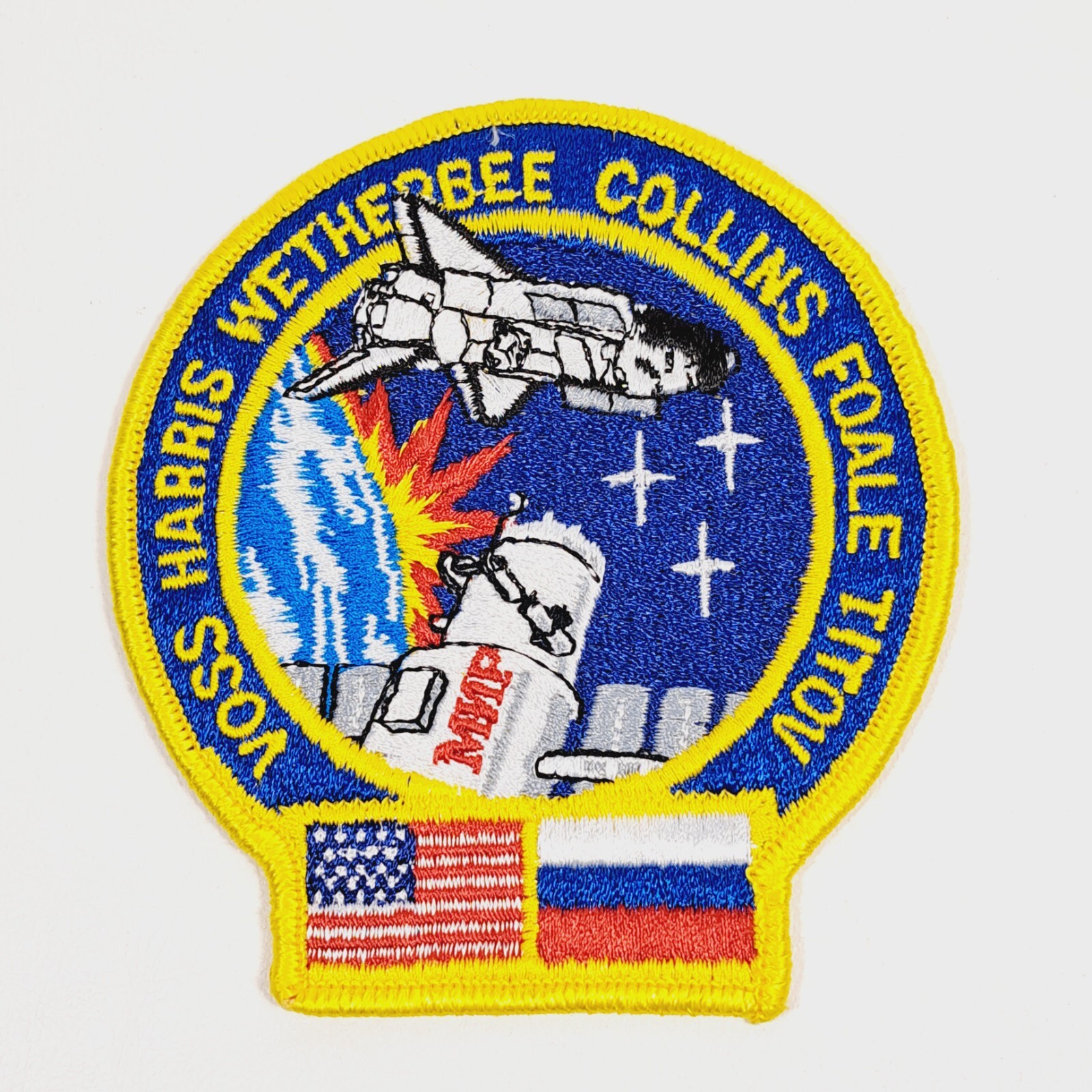 NASA Space Shuttle Discovery STS-63 Mission Crew Patch US Russia