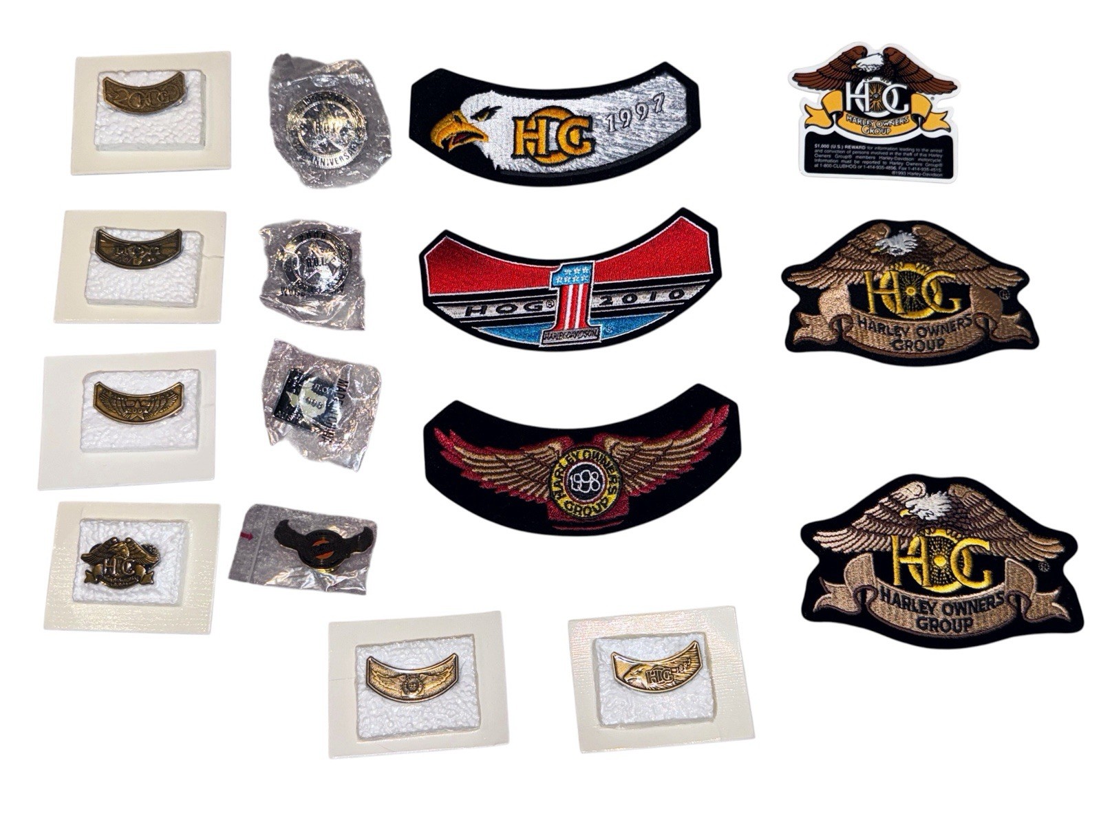 Harley Owners Group HOG Pins Patches Badge Lot 1997 2010 Austin, TX 2008 Ride