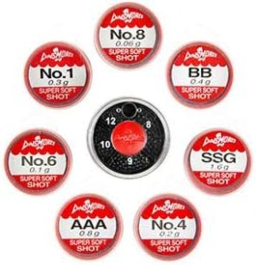 Round Soft Split Shot Tubs in Red - Versatile Fishing Weights for Freshwater Use