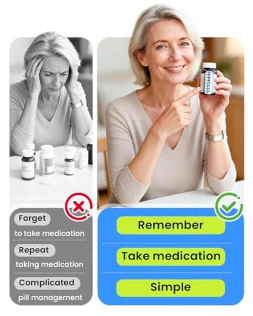 Pack Pill Reminder, Lanyad or Sticker Pill Tracker, Work with Most Small 2