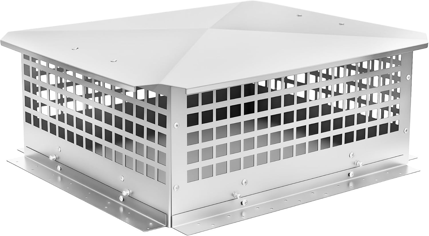 Adjustable Stainless Steel Chimney Cap 18" x 21" with Strips & Bolts