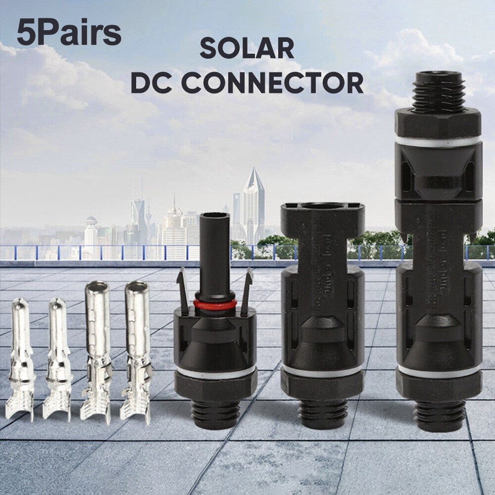 PV Cable Compatible Connector for Solar Panel Power Distribution (5 Sets)