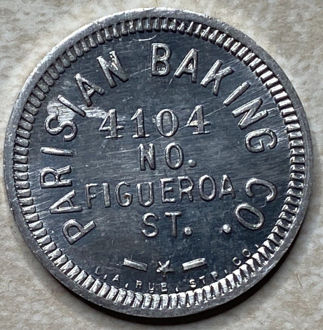 T9202 Parisian Baking Company, Los Angeles CA  Anillo Restrike Arcade Token