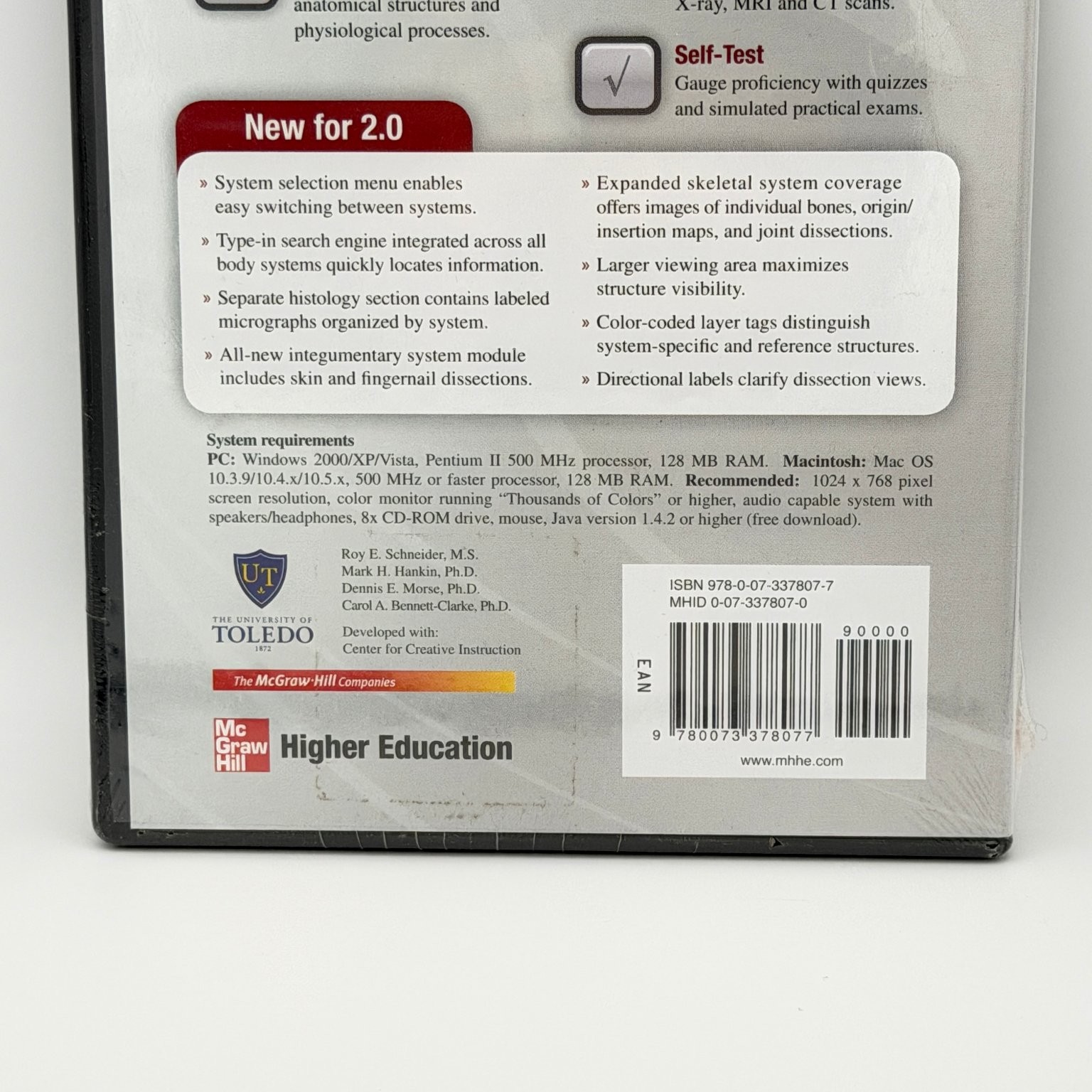 Anatomy & Physiology REVEALED 2.0 CD-ROM Interactive Cadaver Dissection SEALED