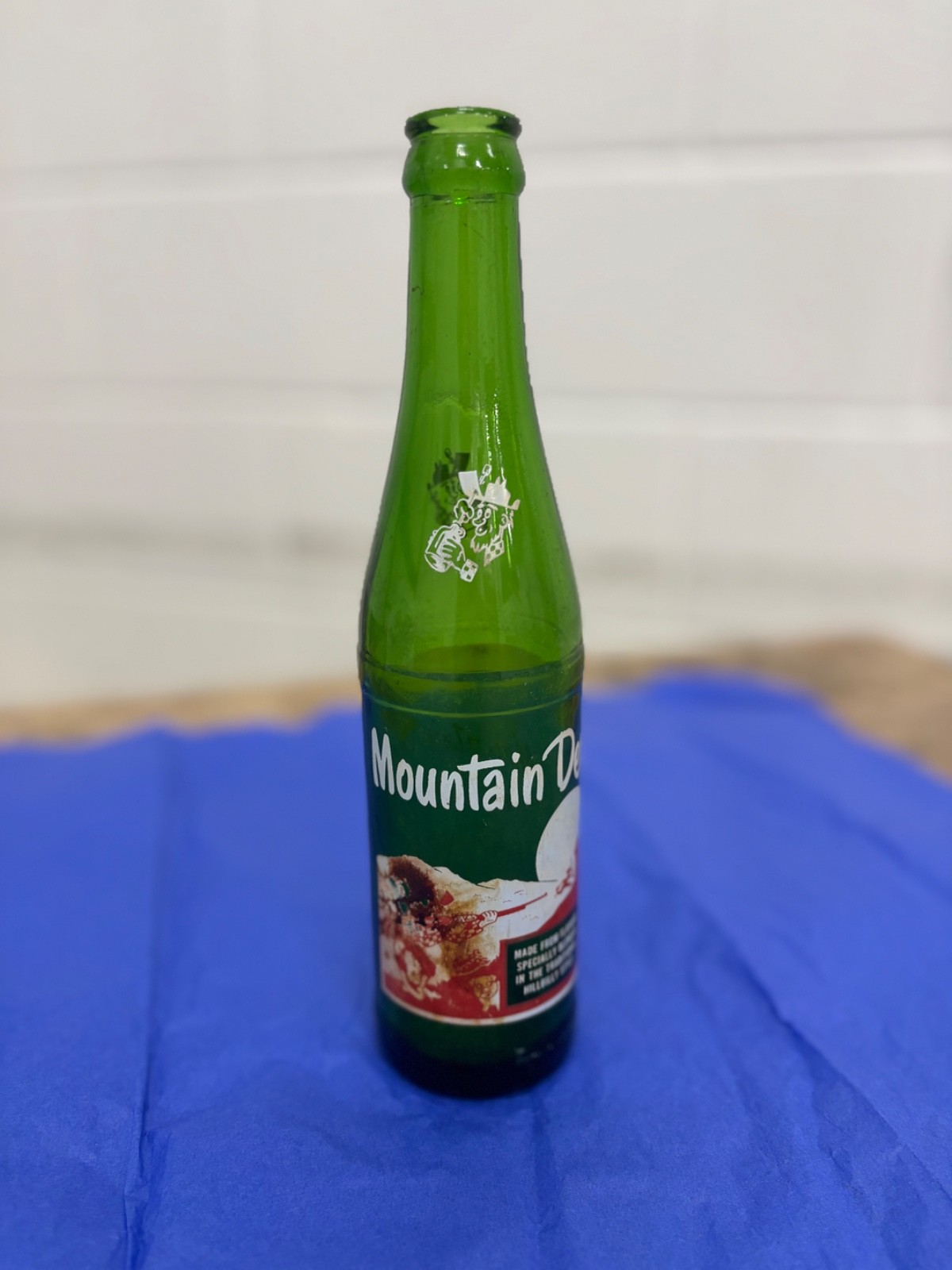 Mountain Dew Collectible 10oz Soda Bottle Vintage 1960s Hillbilly