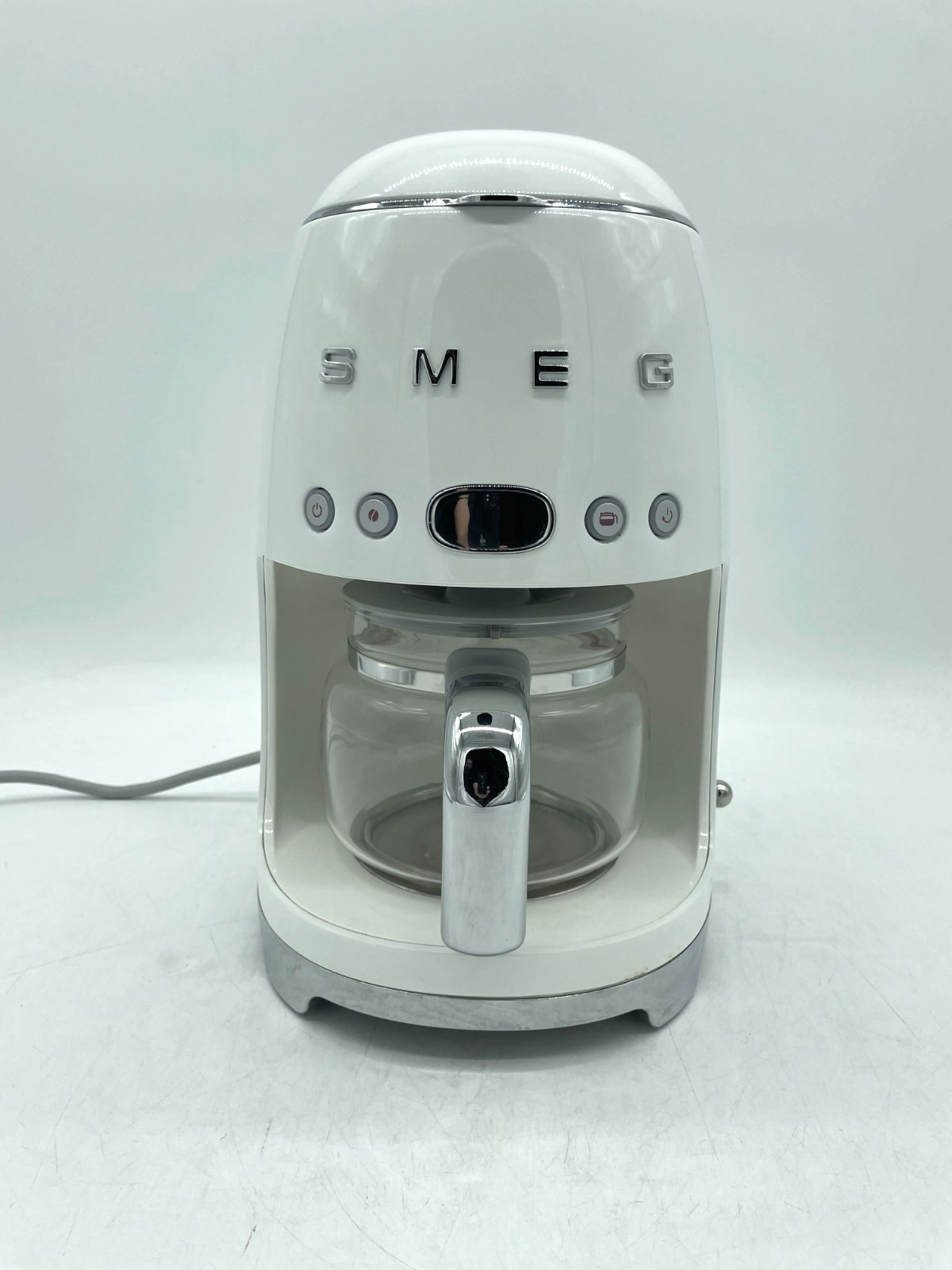 Smeg 50's Retro Style Drip Coffee Machine 10 Cup Glass Carafe DCF02 White