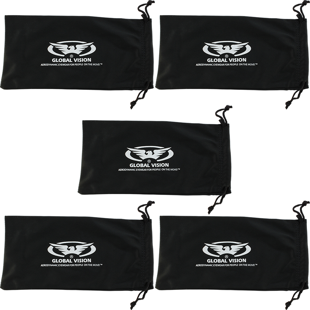 5 Black LARGE Sunglasses Sunglass Glasses Pouch Case very soft **U.S. SELLER**