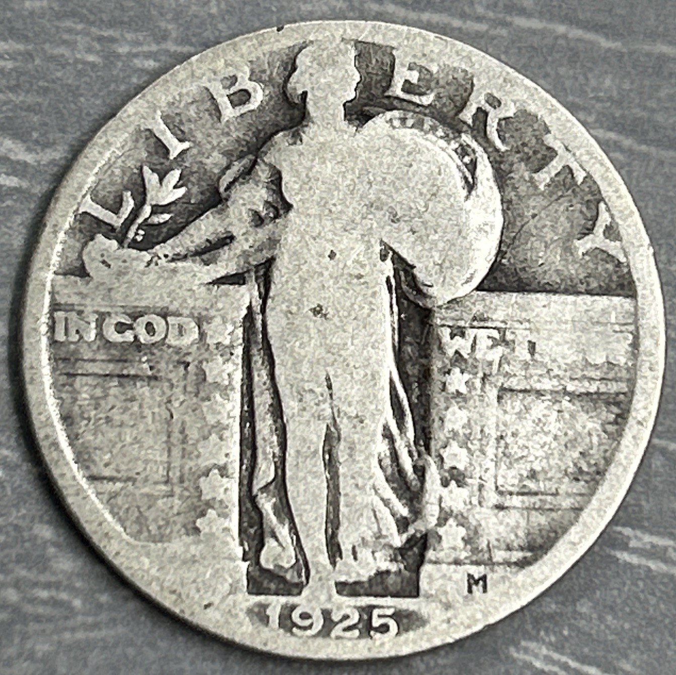 1925-P Standing Liberty 25c Quarter 90% Silver