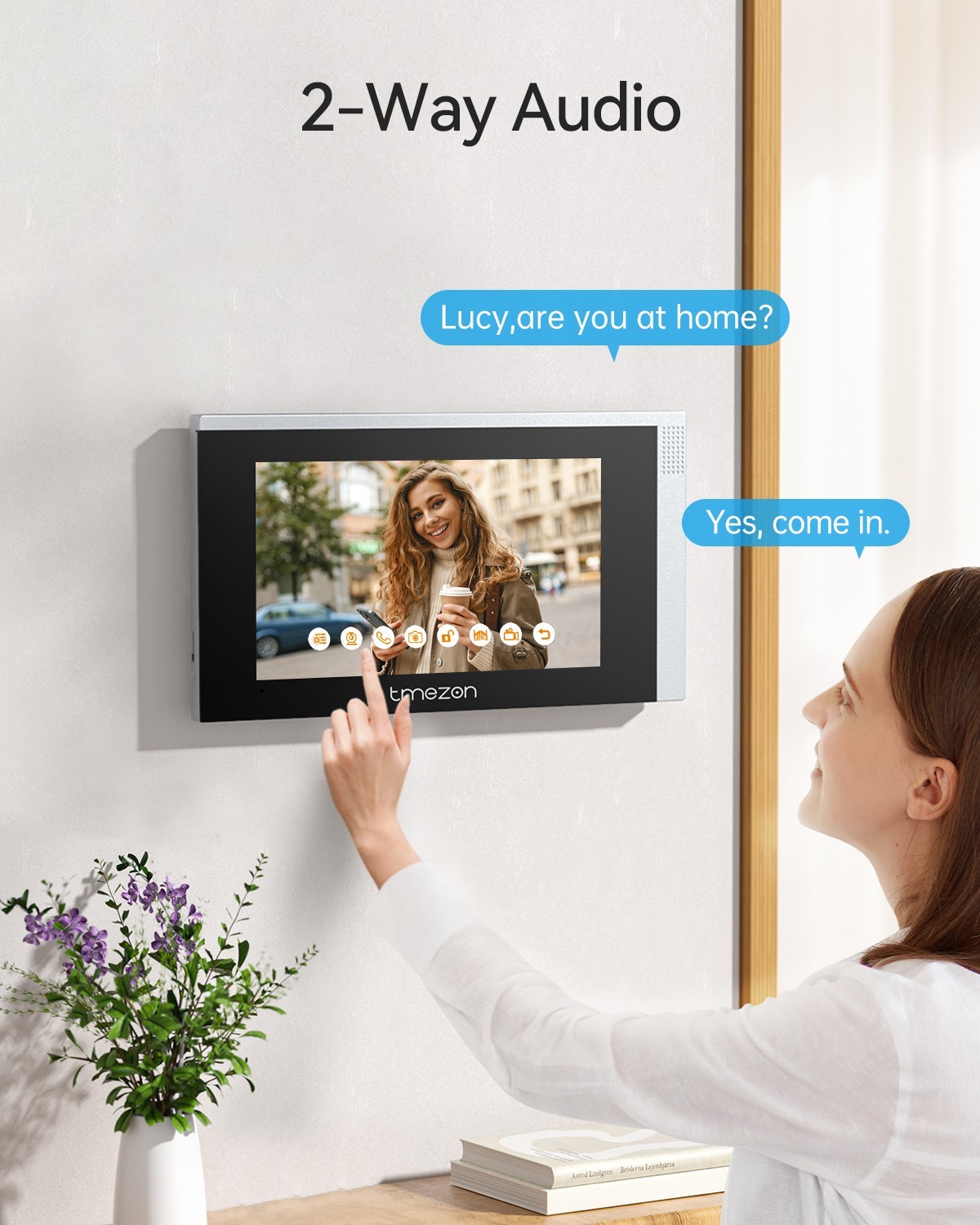 WLAN Smart Video doorbell intercom System 2X 7'' Touch Screen 1080p Night Vision