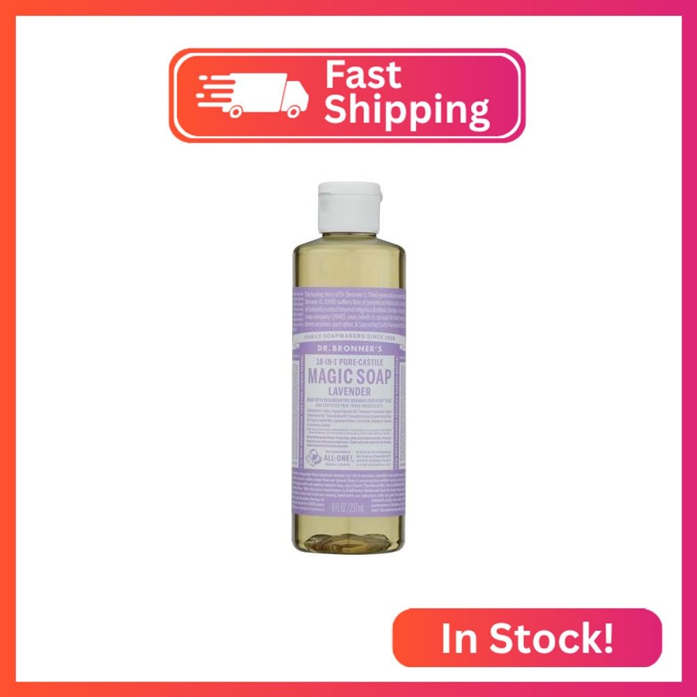 Dr. Bronner's Lavender Pure-Castile Soap, 8 oz